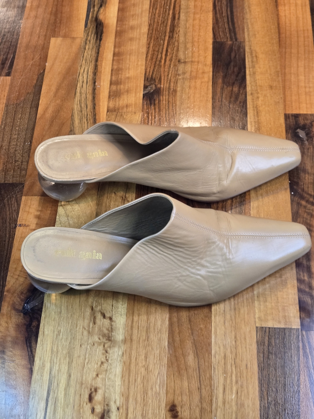 Cult Gaia Alia Leather Ball Heel Mules